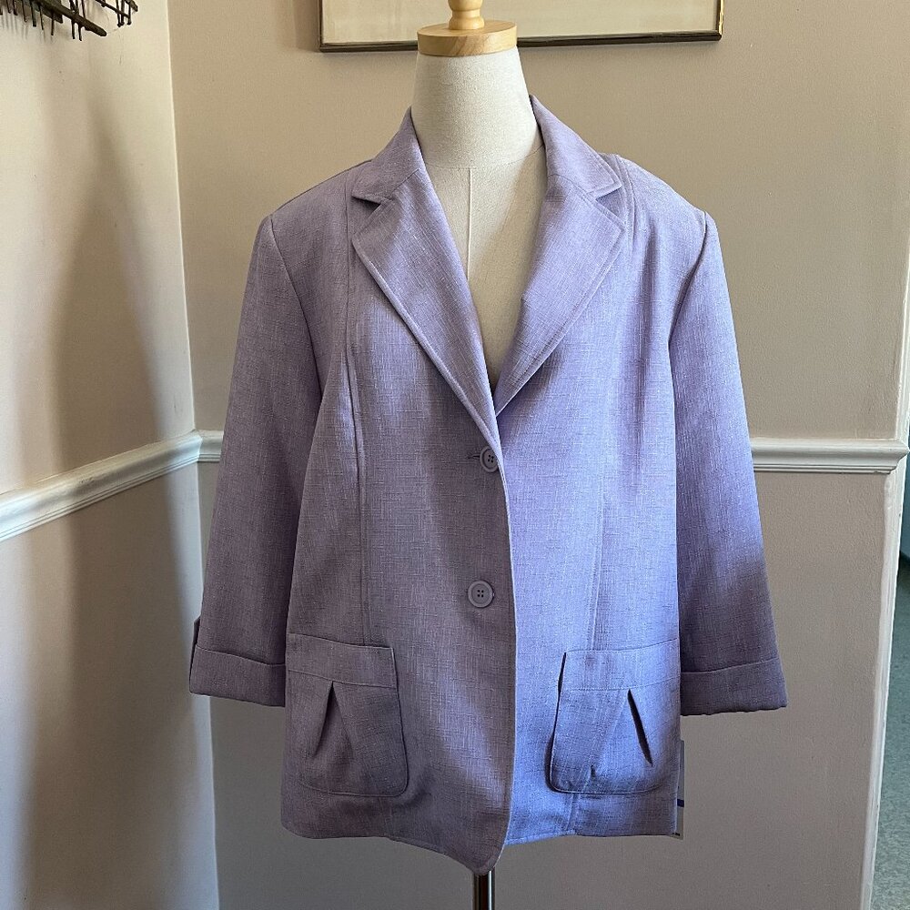 Alfred Dunner Lilac Spring/Summer Blazer  Size 18 NWT